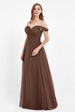 Dancing Night bridal party bridesmaid dress off the shoulder formal evening prom dresses