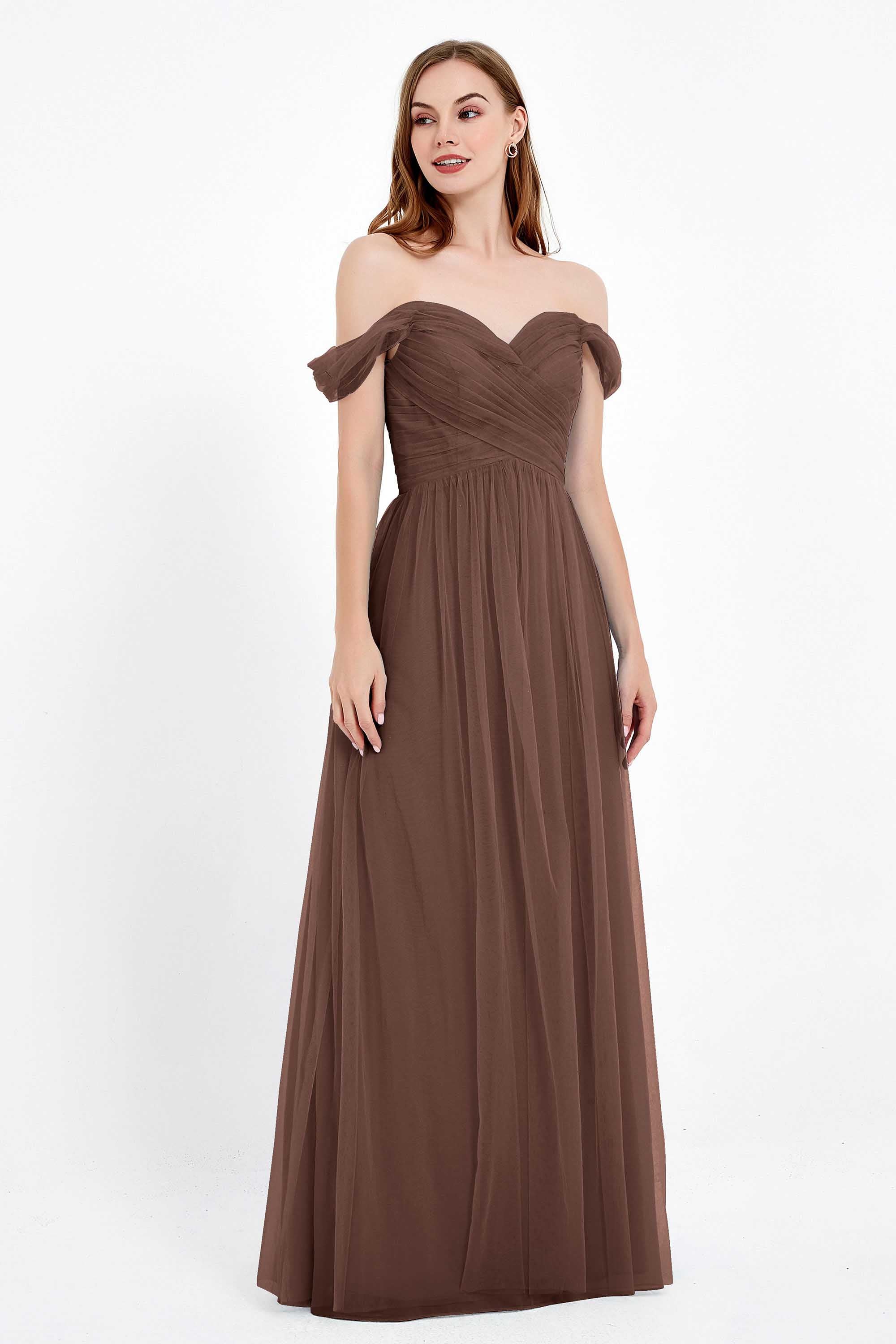 Dancing Night bridal party bridesmaid dress off the shoulder formal evening prom dresses