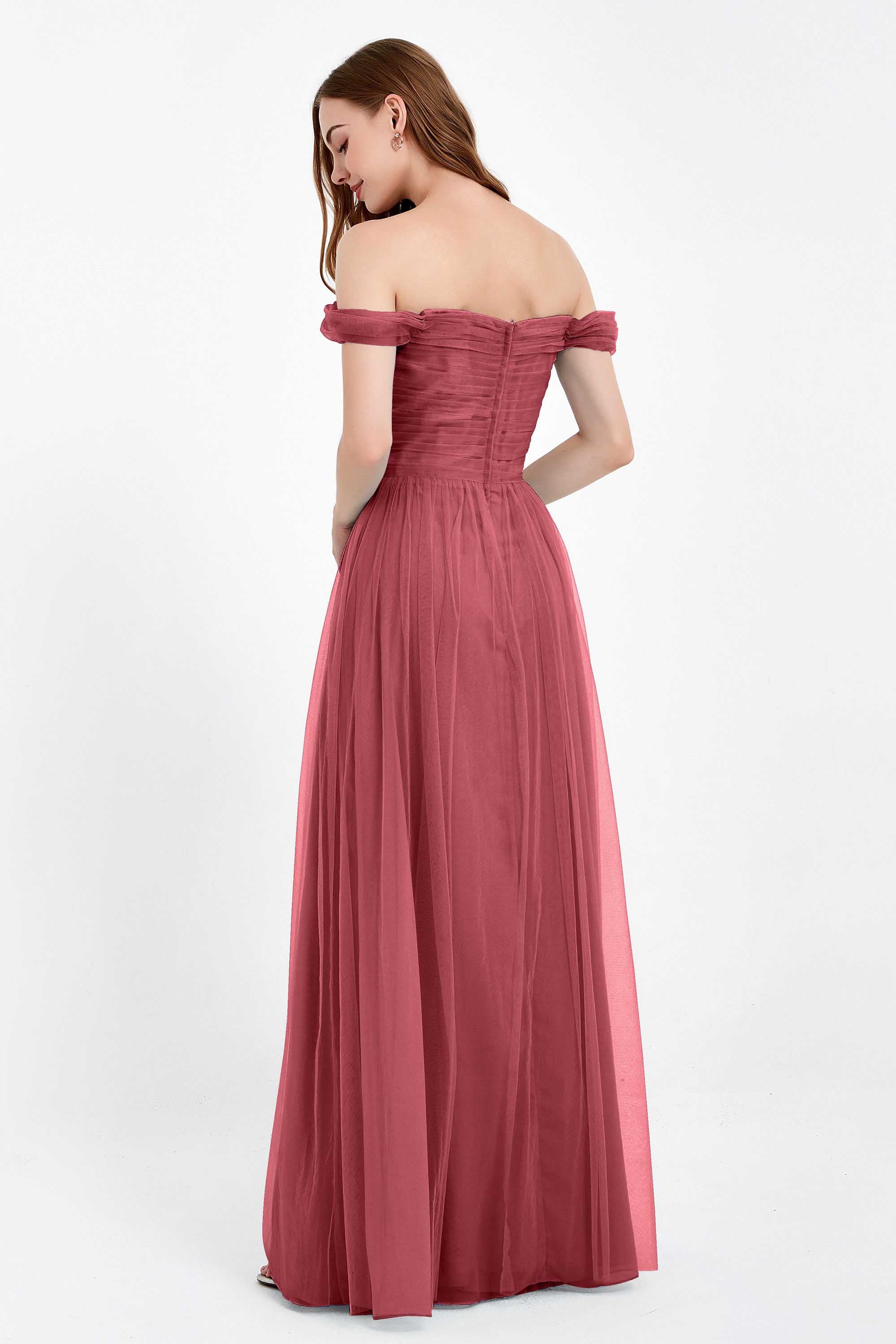 Dancing Night bridal party bridesmaid dress off the shoulder formal evening prom dresses