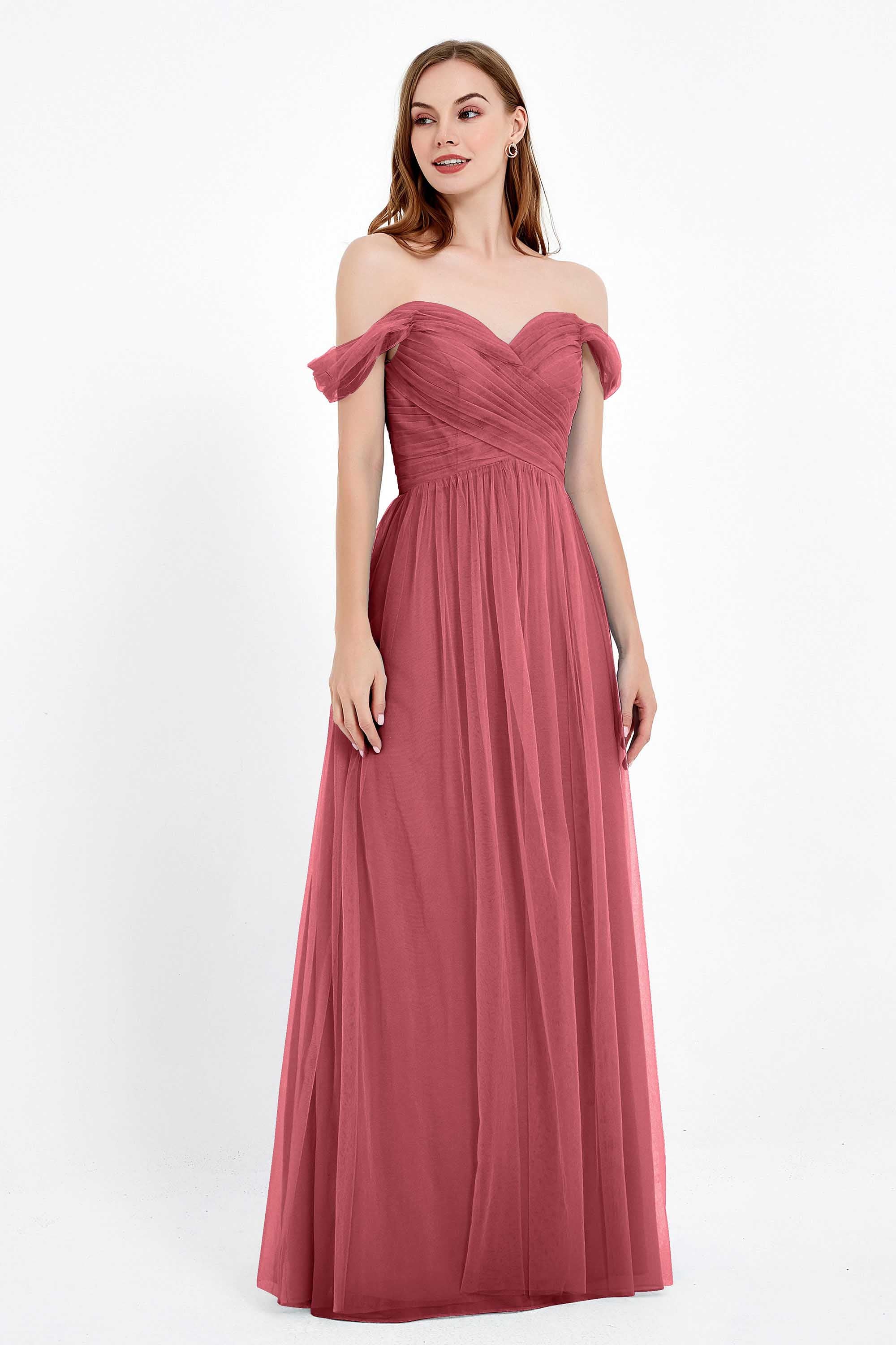 Dancing Night bridal party bridesmaid dress off the shoulder formal evening prom dresses