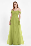 Dancing Night bridal party bridesmaid dress off the shoulder formal evening prom dresses