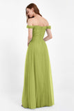 Dancing Night bridal party bridesmaid dress off the shoulder formal evening prom dresses