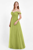 Dancing Night bridal party bridesmaid dress off the shoulder formal evening prom dresses