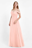 Dancing Night bridal party bridesmaid dress off the shoulder formal evening prom dresses