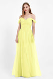 Dancing Night bridal party bridesmaid dress off the shoulder formal evening prom dresses