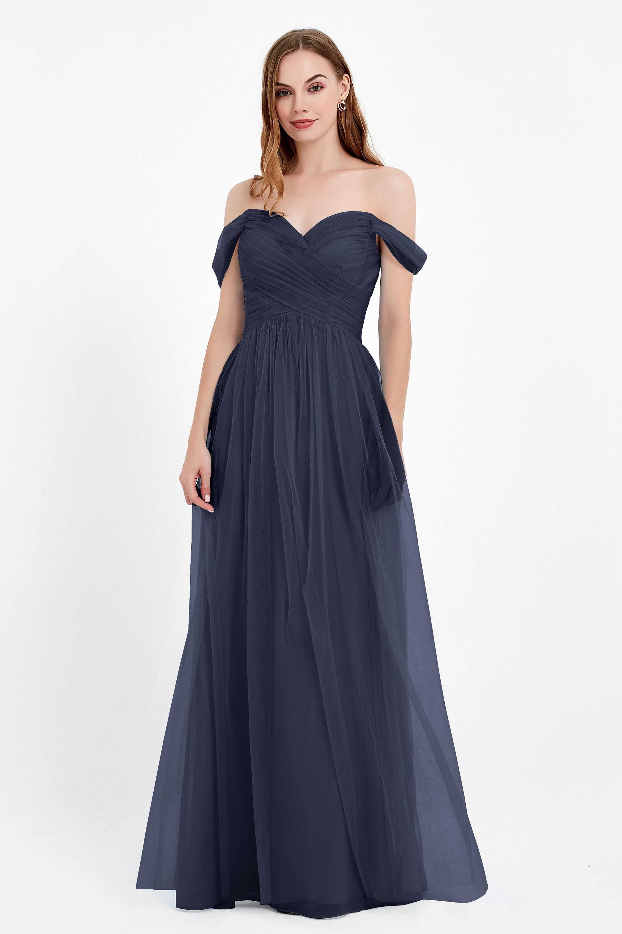 Dancing Night bridal party bridesmaid dress off the shoulder formal evening prom dresses