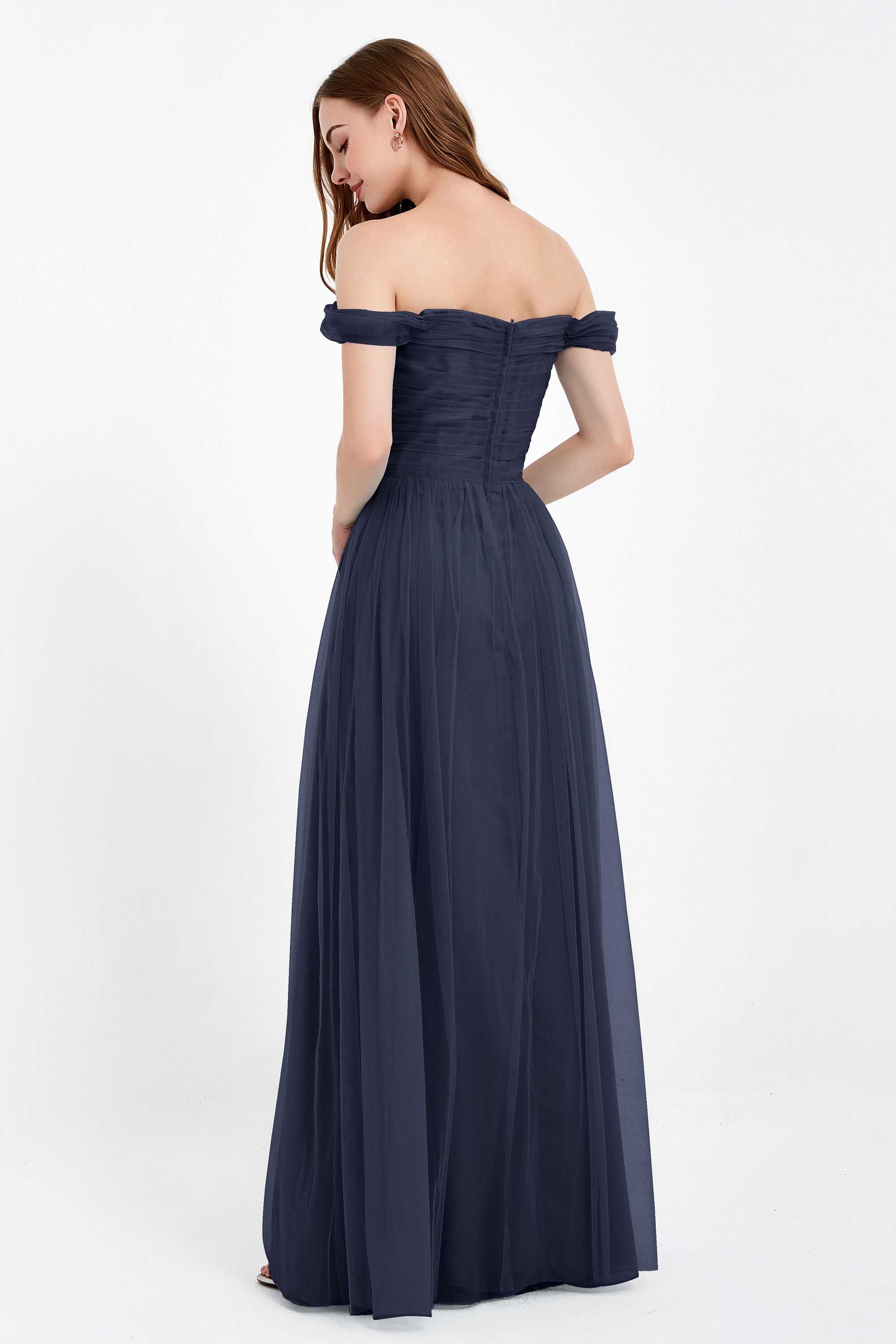 Dancing Night bridal party bridesmaid dress off the shoulder formal evening prom dresses