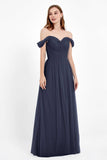 Dancing Night bridal party bridesmaid dress off the shoulder formal evening prom dresses
