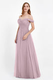 Dancing Night bridal party bridesmaid dress off the shoulder formal evening prom dresses