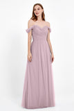 Dancing Night bridal party bridesmaid dress off the shoulder formal evening prom dresses