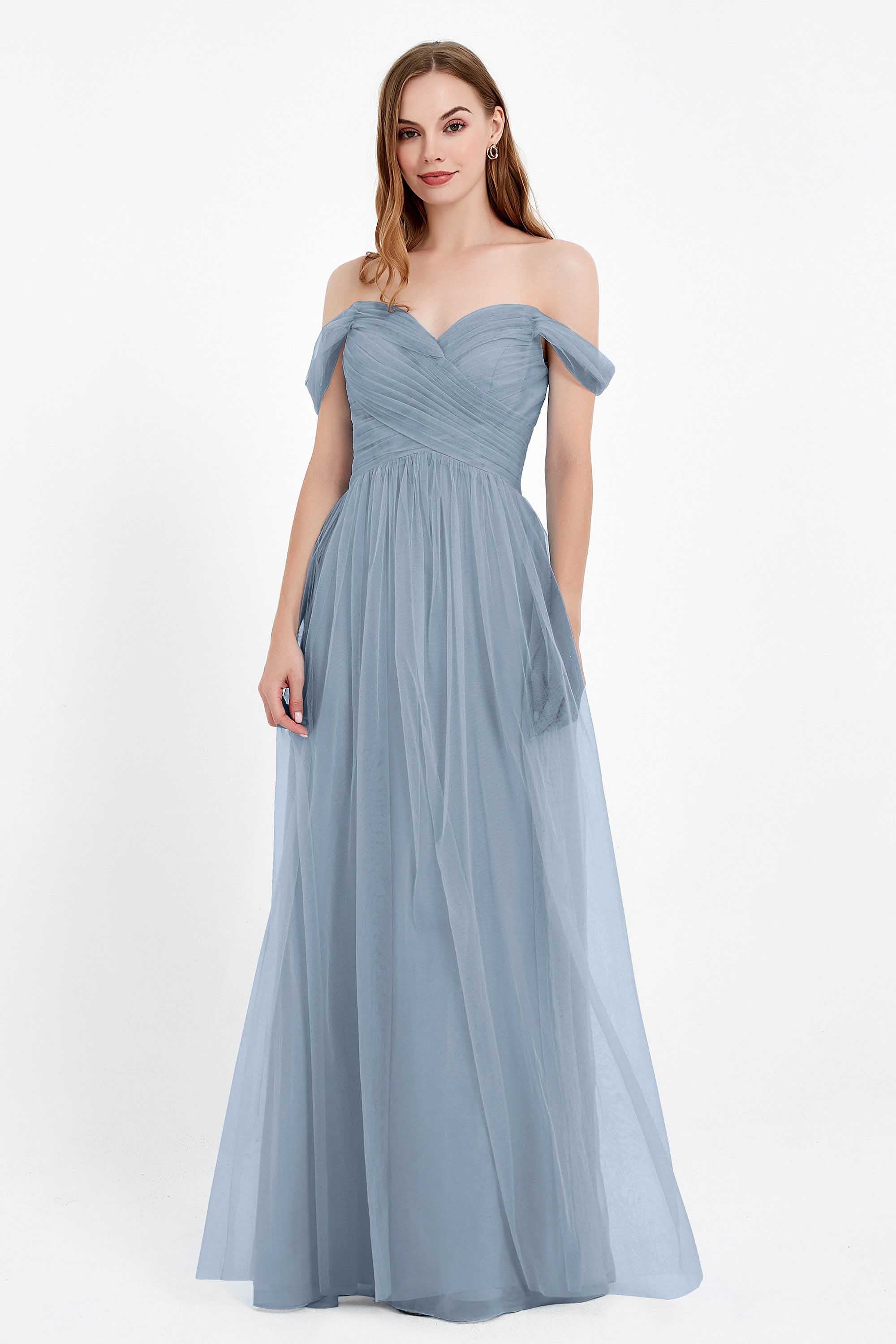Dancing Night bridal party bridesmaid dress off the shoulder formal evening prom dresses