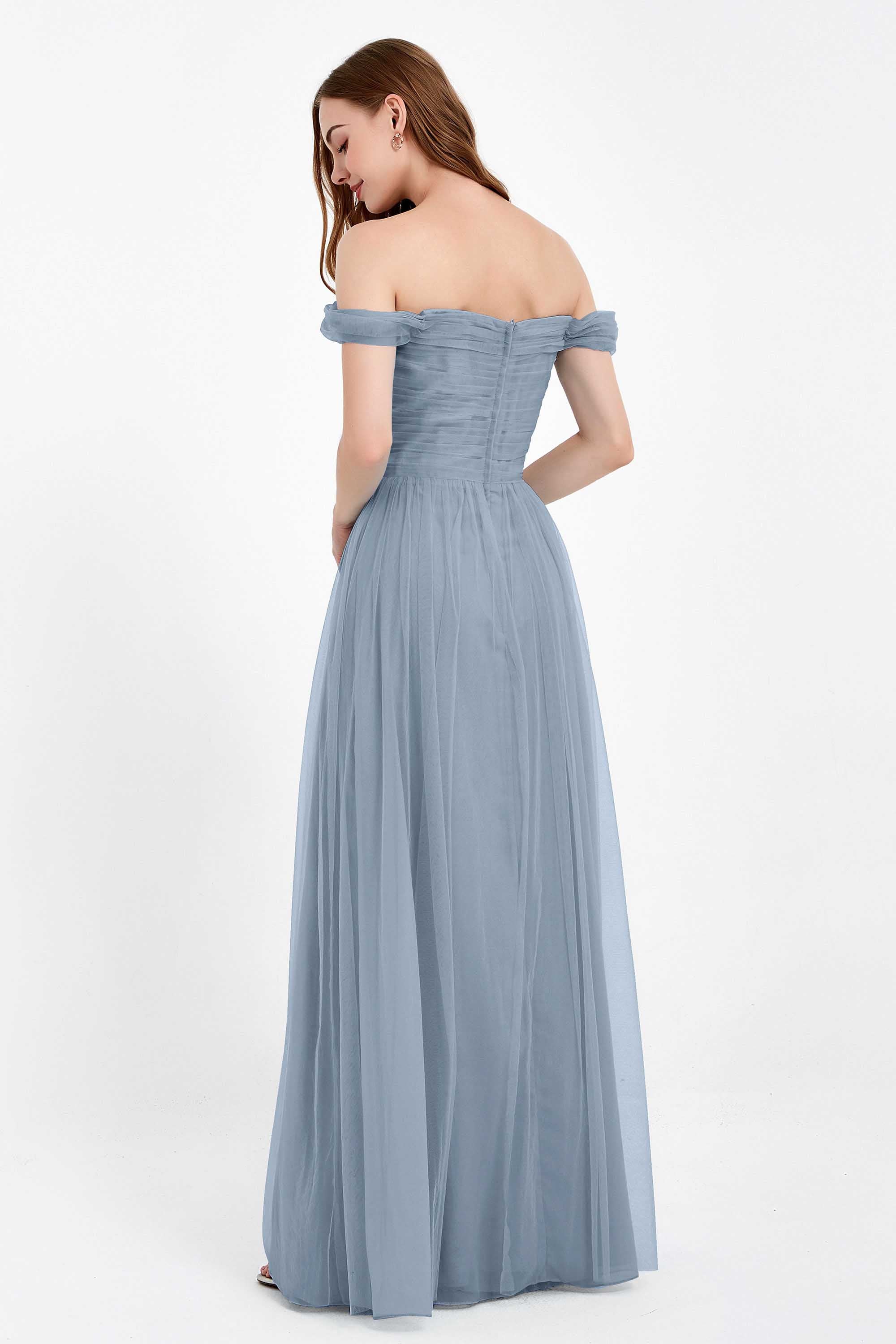 Dancing Night bridal party bridesmaid dress off the shoulder formal evening prom dresses