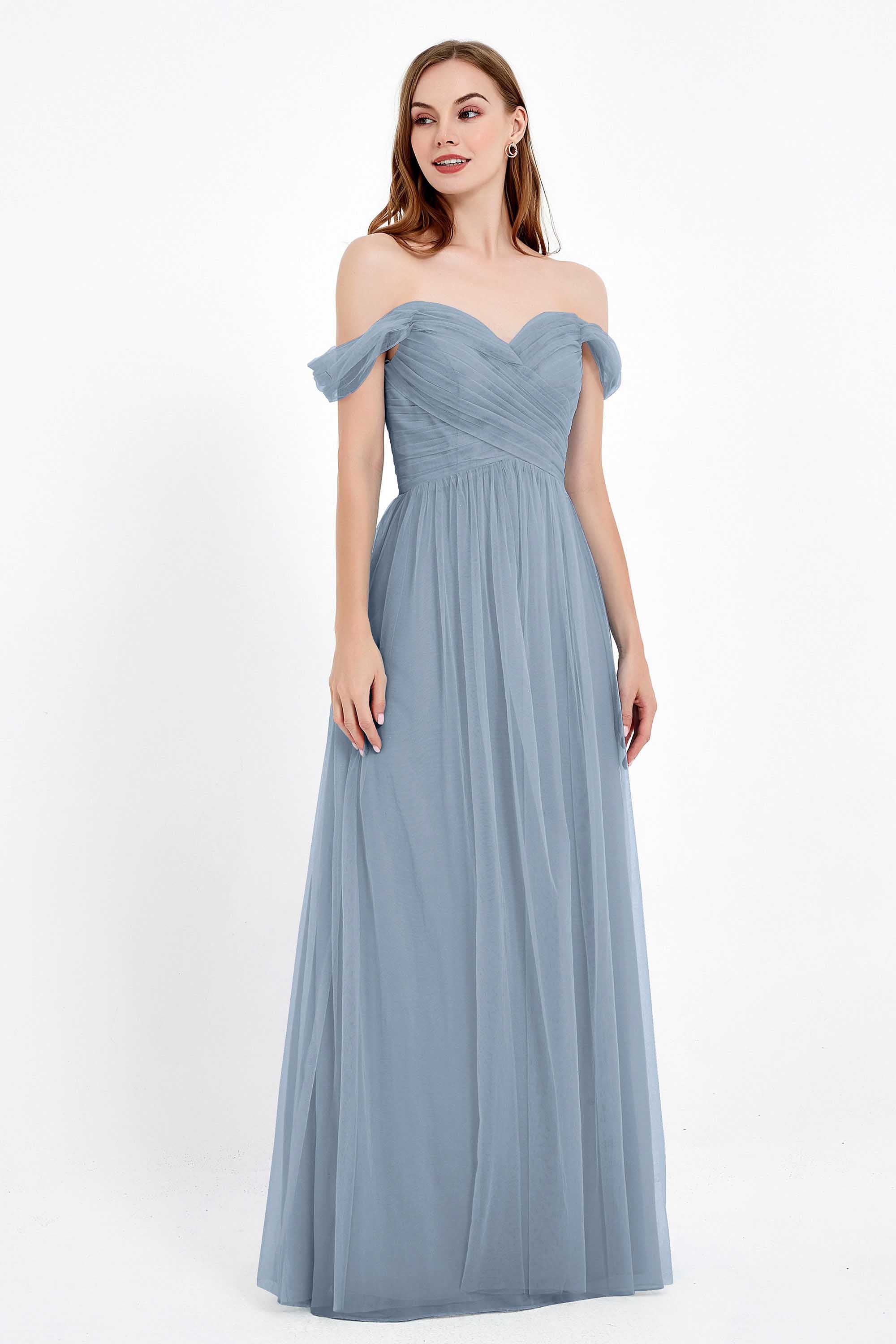 Dancing Night bridal party bridesmaid dress off the shoulder formal evening prom dresses