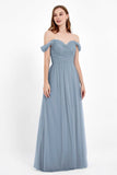 Dancing Night bridal party bridesmaid dress off the shoulder formal evening prom dresses
