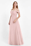 Dancing Night bridal party bridesmaid dress off the shoulder formal evening prom dresses