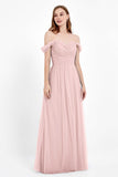 Dancing Night bridal party bridesmaid dress off the shoulder formal evening prom dresses