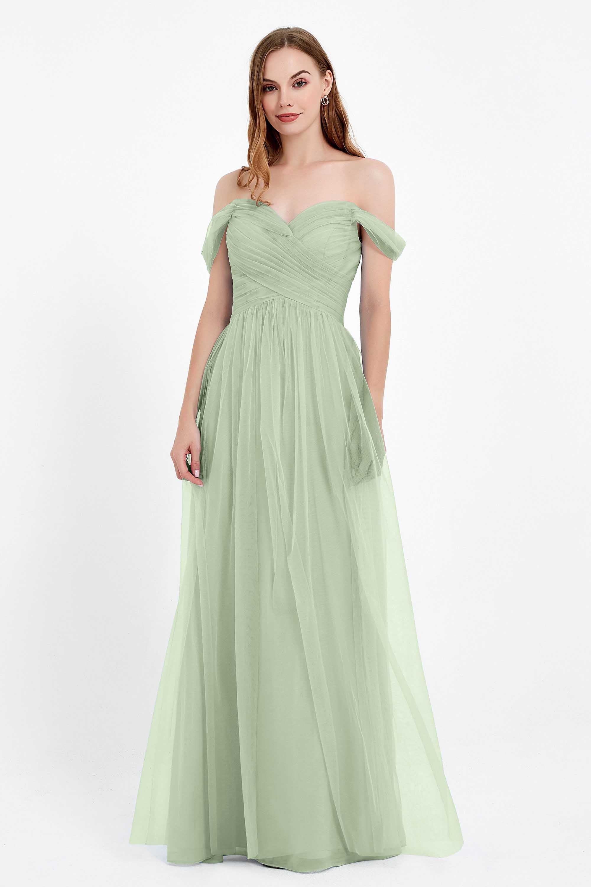 Dancing Night bridal party bridesmaid dress off the shoulder formal evening prom dresses