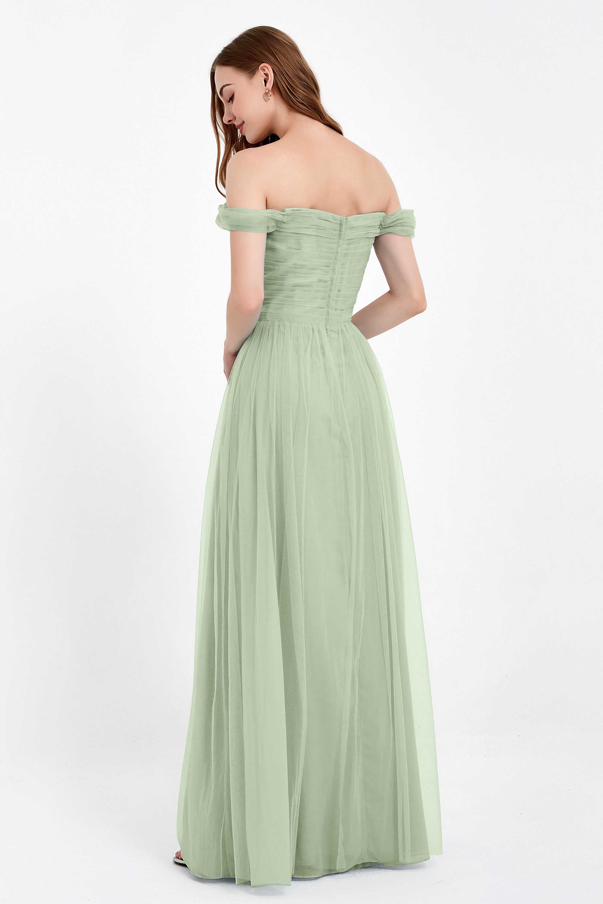 Dancing Night bridal party bridesmaid dress off the shoulder formal evening prom dresses