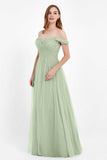 Dancing Night bridal party bridesmaid dress off the shoulder formal evening prom dresses