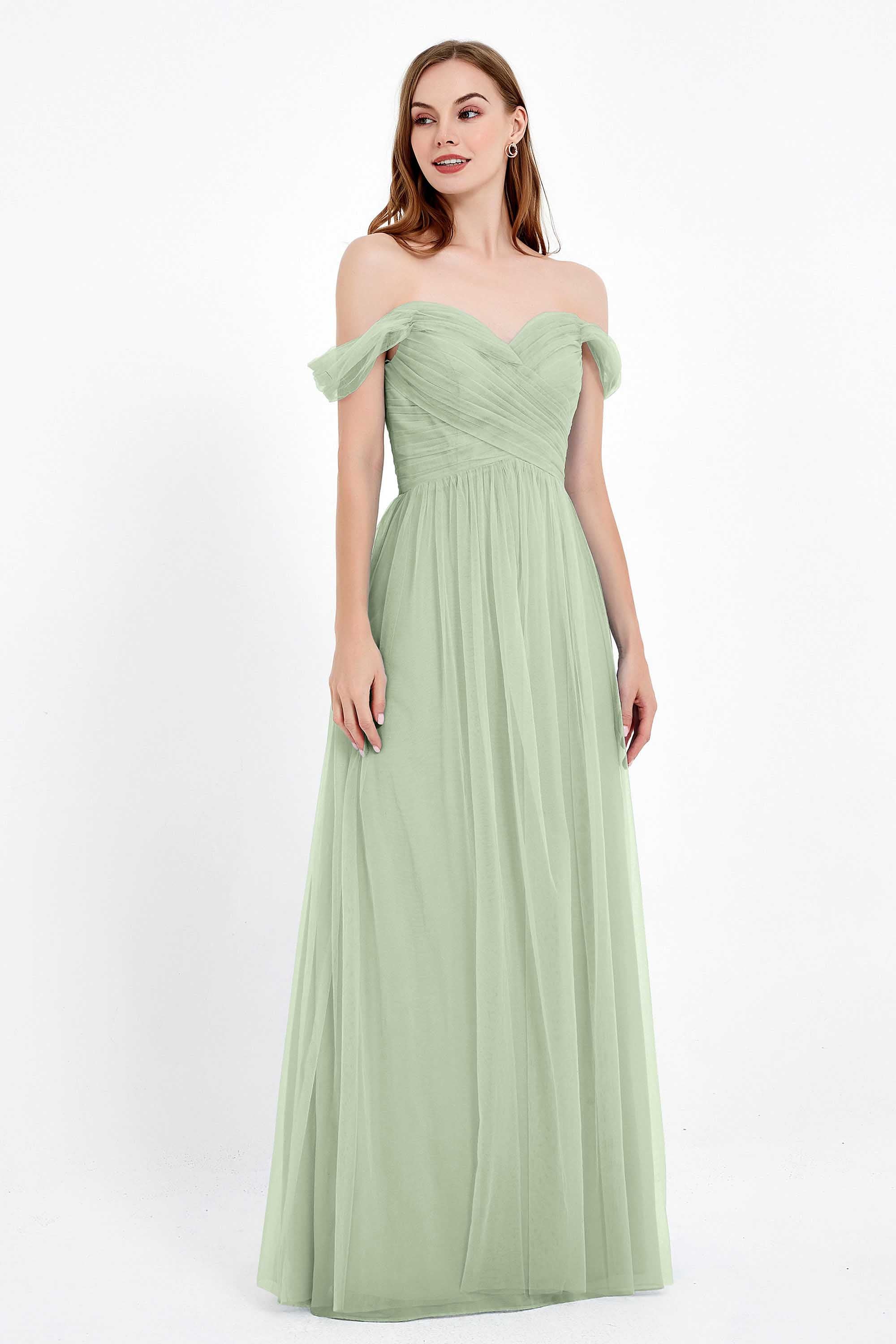 Dancing Night bridal party bridesmaid dress off the shoulder formal evening prom dresses