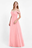 Dancing Night bridal party bridesmaid dress off the shoulder formal evening prom dresses