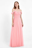 Dancing Night bridal party bridesmaid dress off the shoulder formal evening prom dresses