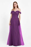 Dancing Night bridal party bridesmaid dress off the shoulder formal evening prom dresses