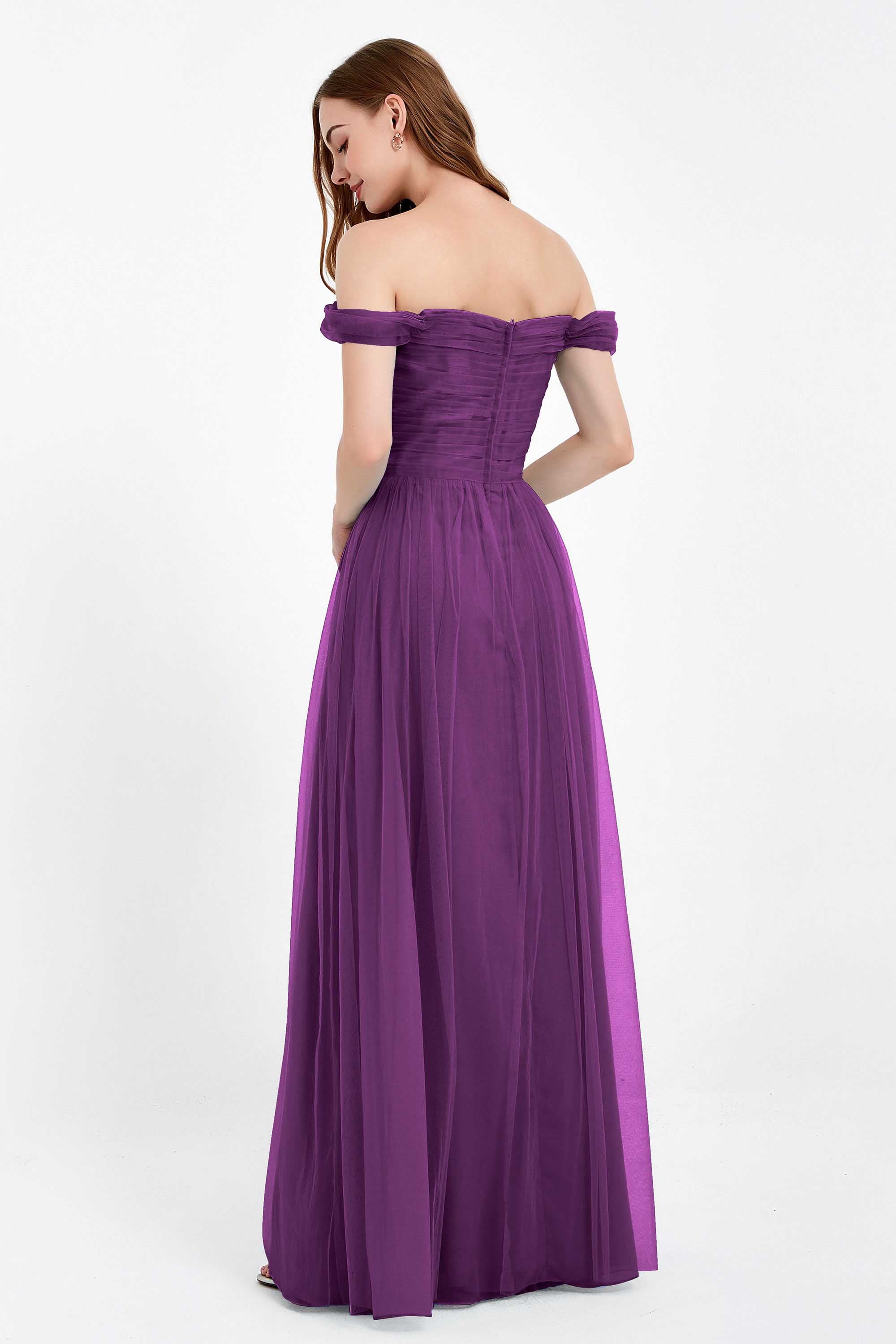 Dancing Night bridal party bridesmaid dress off the shoulder formal evening prom dresses