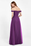 Dancing Night bridal party bridesmaid dress off the shoulder formal evening prom dresses