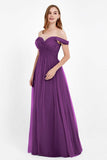 Dancing Night bridal party bridesmaid dress off the shoulder formal evening prom dresses