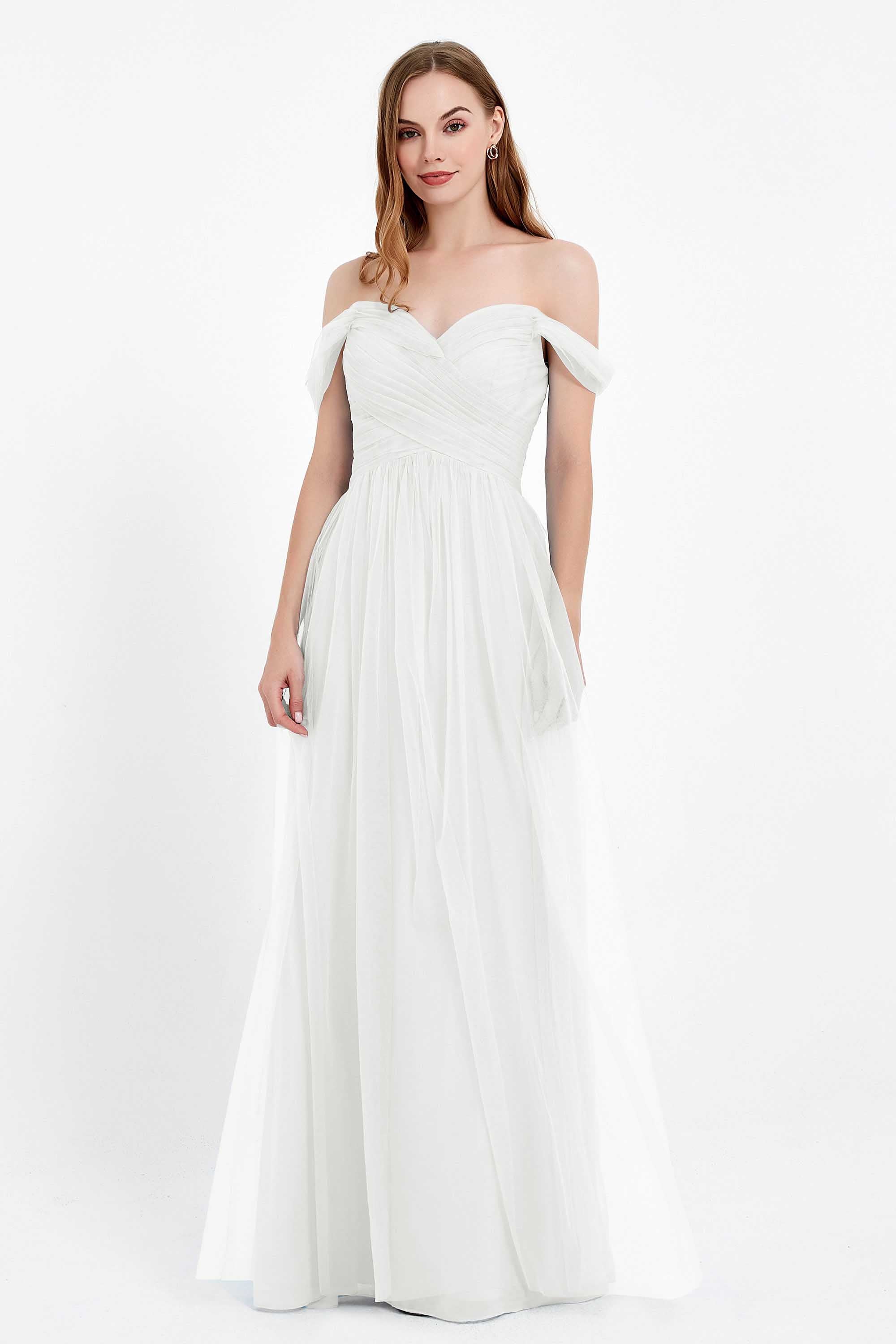Dancing Night bridal party bridesmaid dress off the shoulder formal evening prom dresses