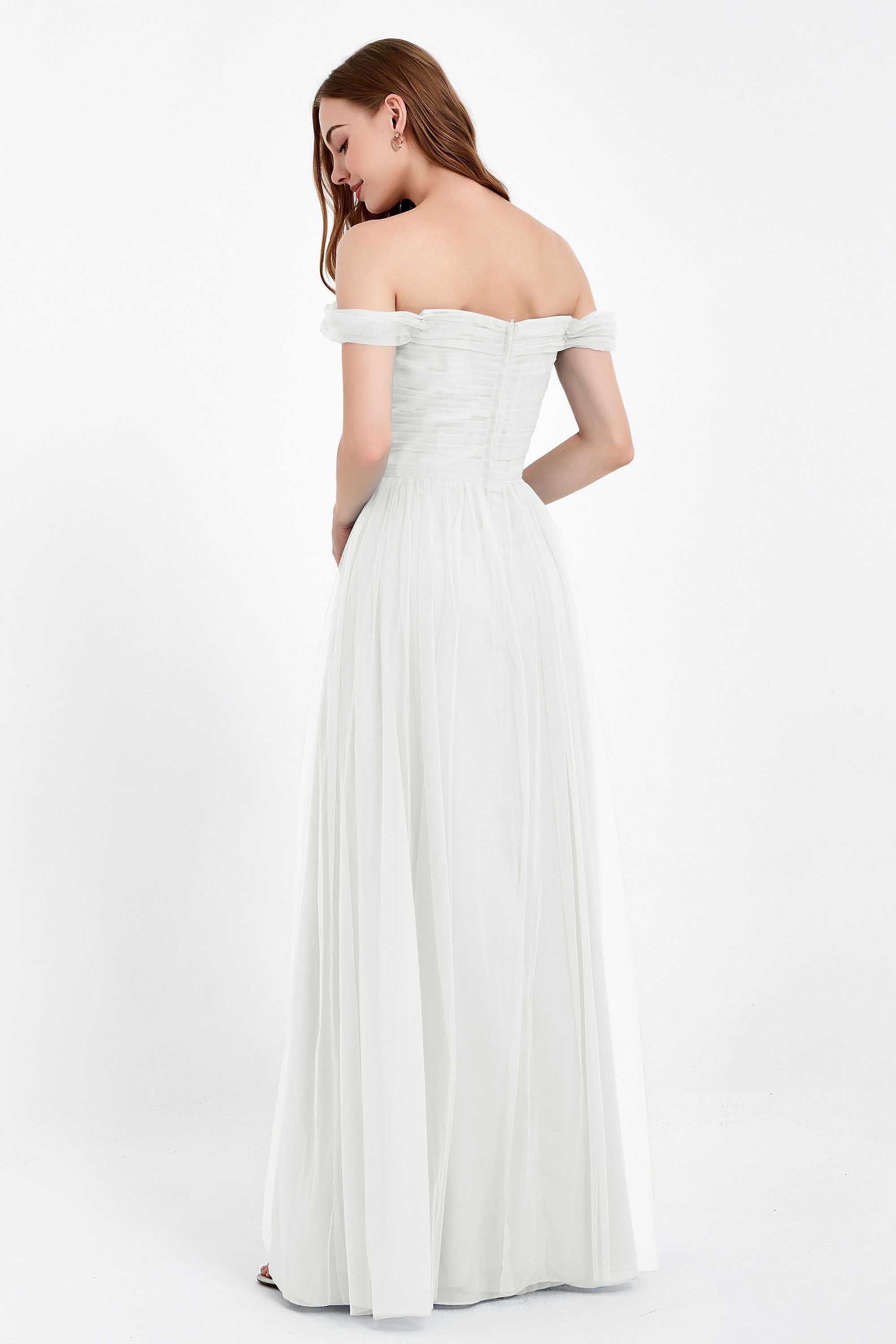 Dancing Night bridal party bridesmaid dress off the shoulder formal evening prom dresses