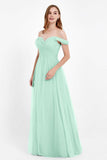 Dancing Night bridal party bridesmaid dress off the shoulder formal evening prom dresses