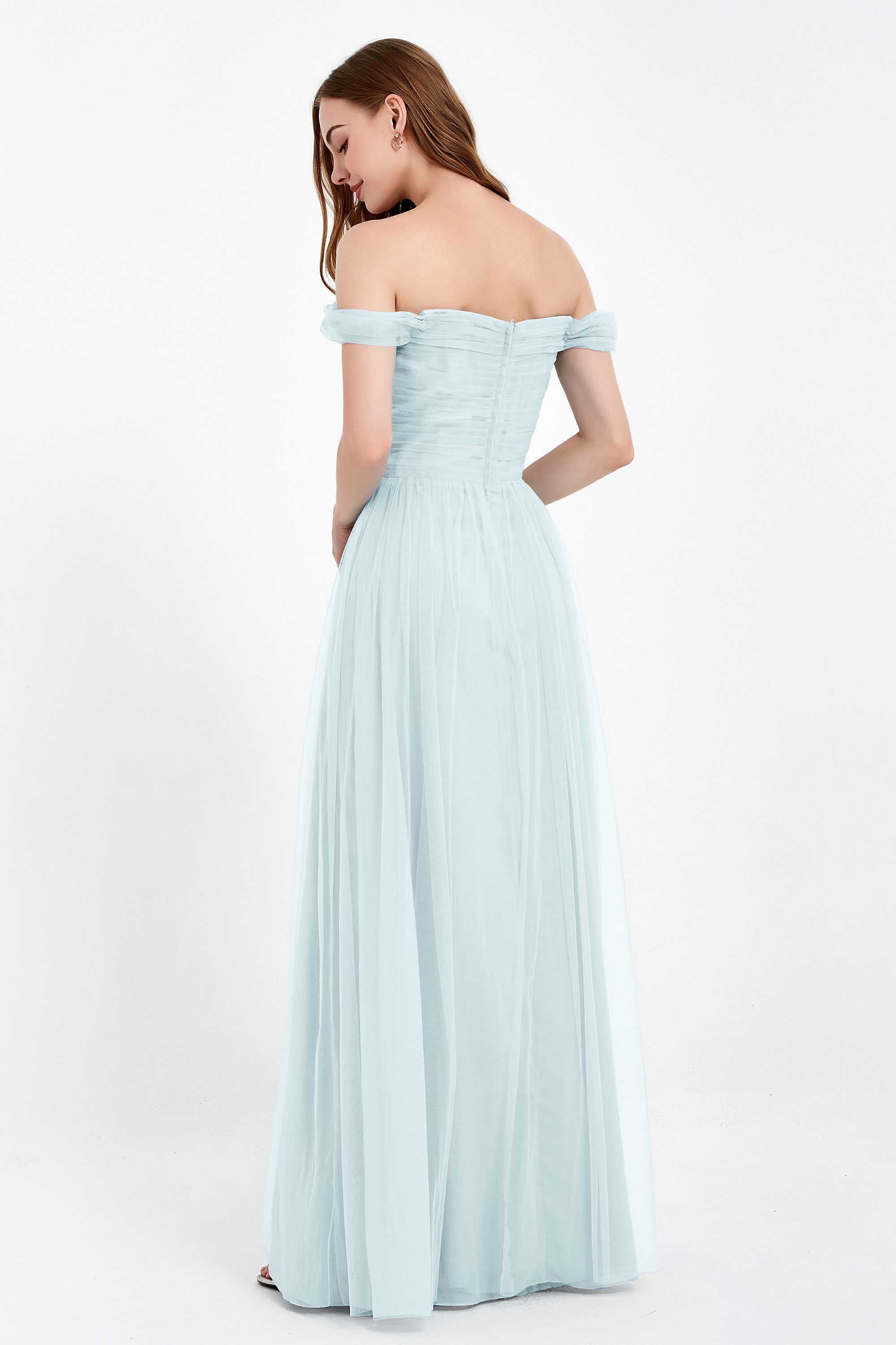 Dancing Night bridal party bridesmaid dress off the shoulder formal evening prom dresses