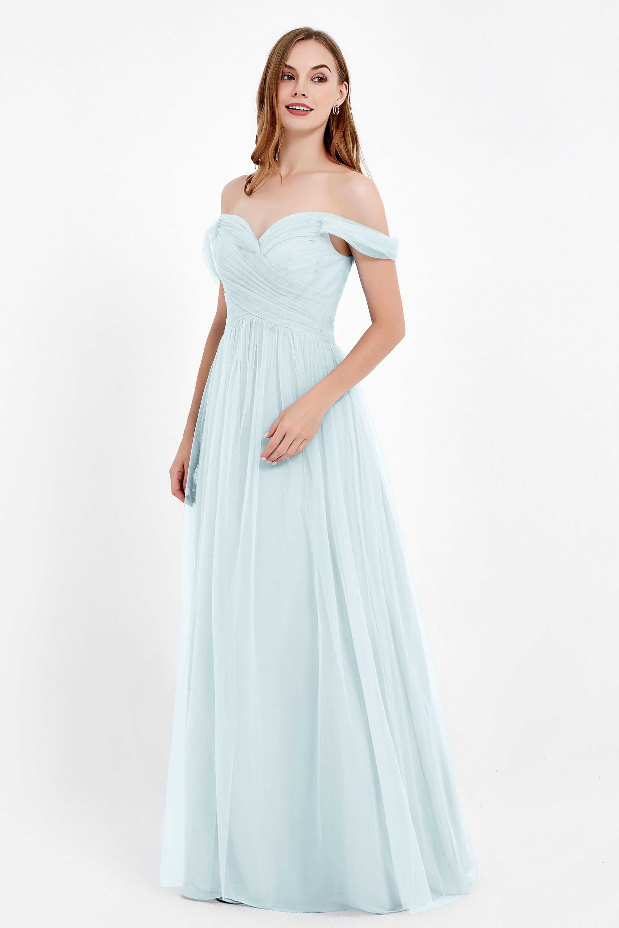 Dancing Night bridal party bridesmaid dress off the shoulder formal evening prom dresses
