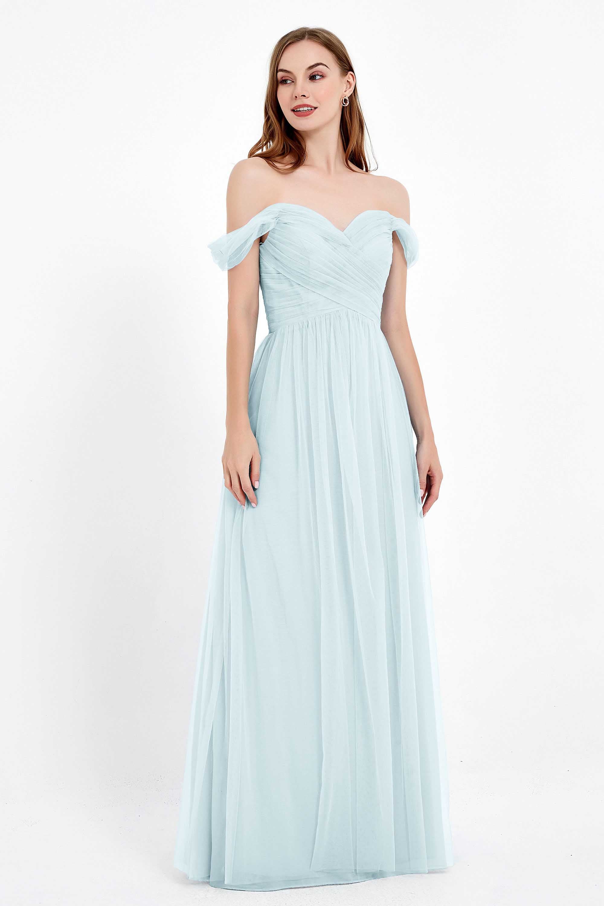 Dancing Night bridal party bridesmaid dress off the shoulder formal evening prom dresses