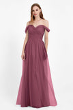 Dancing Night bridal party bridesmaid dress off the shoulder formal evening prom dresses