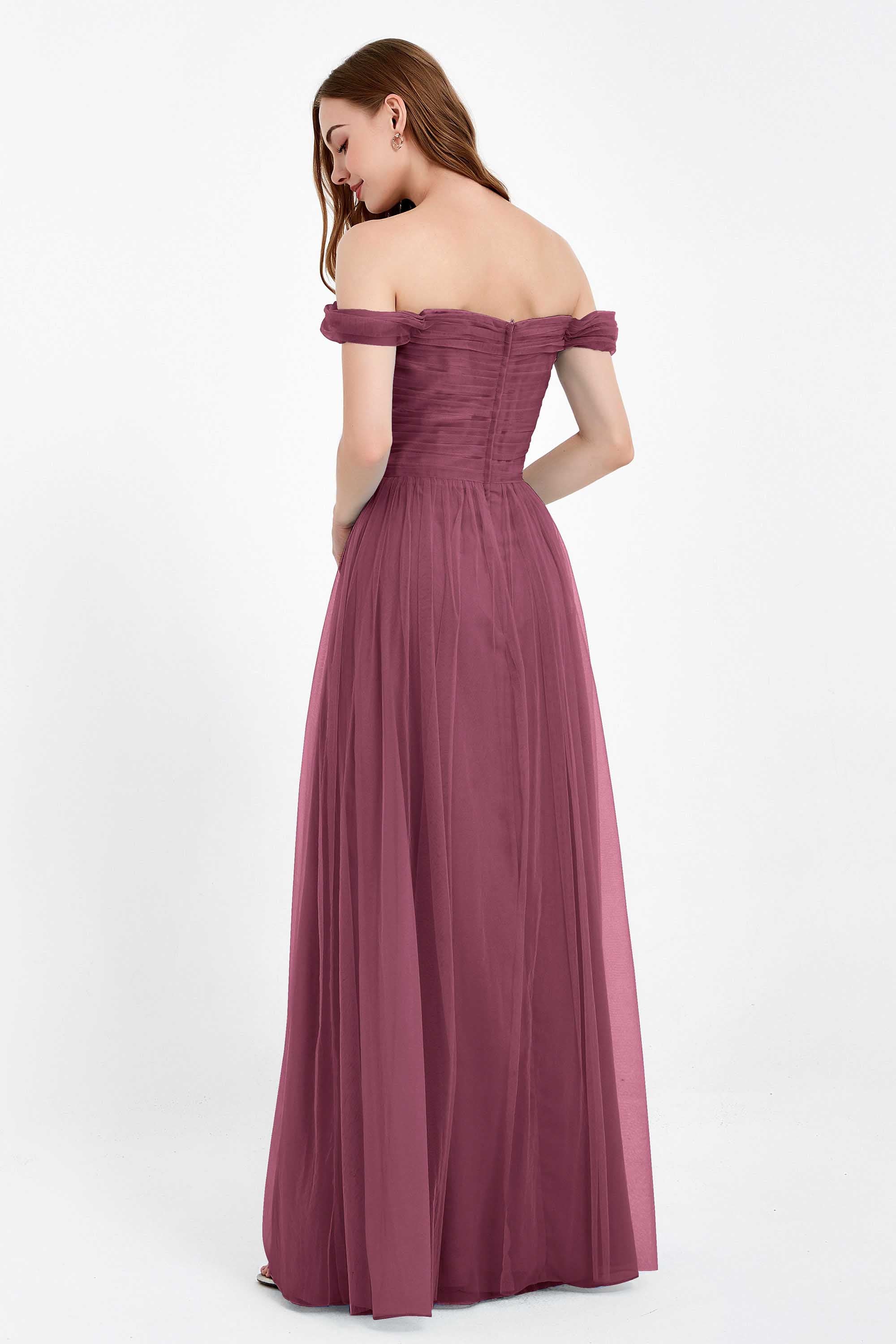 Dancing Night bridal party bridesmaid dress off the shoulder formal evening prom dresses