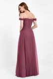 Dancing Night bridal party bridesmaid dress off the shoulder formal evening prom dresses