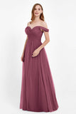 Dancing Night bridal party bridesmaid dress off the shoulder formal evening prom dresses