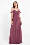 Dancing Night bridal party bridesmaid dress off the shoulder formal evening prom dresses