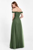 Dancing Night bridal party bridesmaid dress off the shoulder formal evening prom dresses