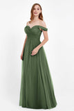 Dancing Night bridal party bridesmaid dress off the shoulder formal evening prom dresses