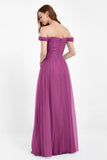 Dancing Night bridal party bridesmaid dress off the shoulder formal evening prom dresses