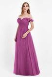 Dancing Night bridal party bridesmaid dress off the shoulder formal evening prom dresses