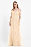 Dancing Night bridal party bridesmaid dress off the shoulder formal evening prom dresses