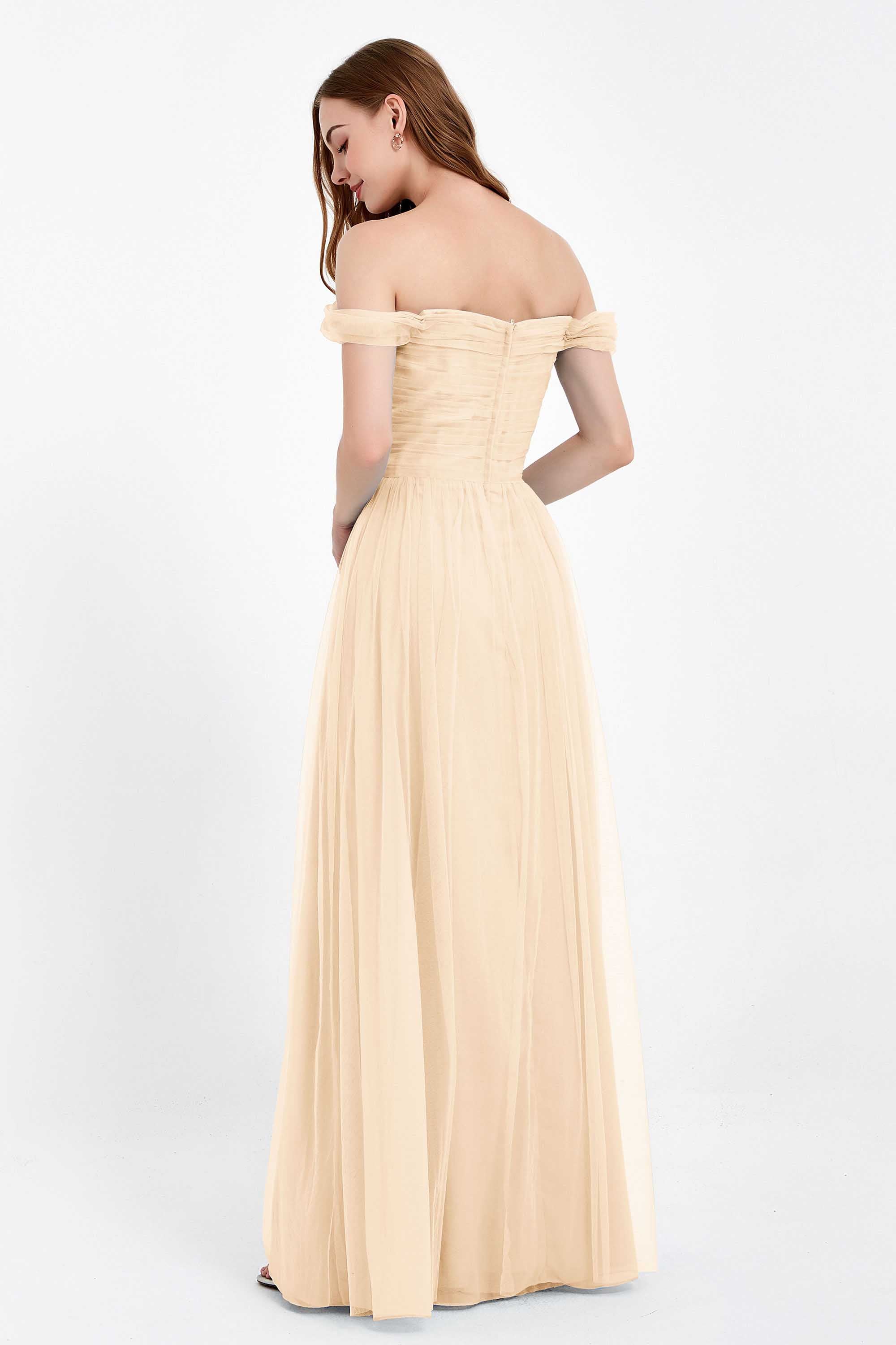 Dancing Night bridal party bridesmaid dress off the shoulder formal evening prom dresses