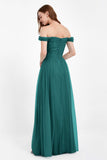 Dancing Night bridal party bridesmaid dress off the shoulder formal evening prom dresses