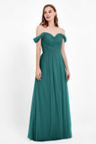Dancing Night bridal party bridesmaid dress off the shoulder formal evening prom dresses