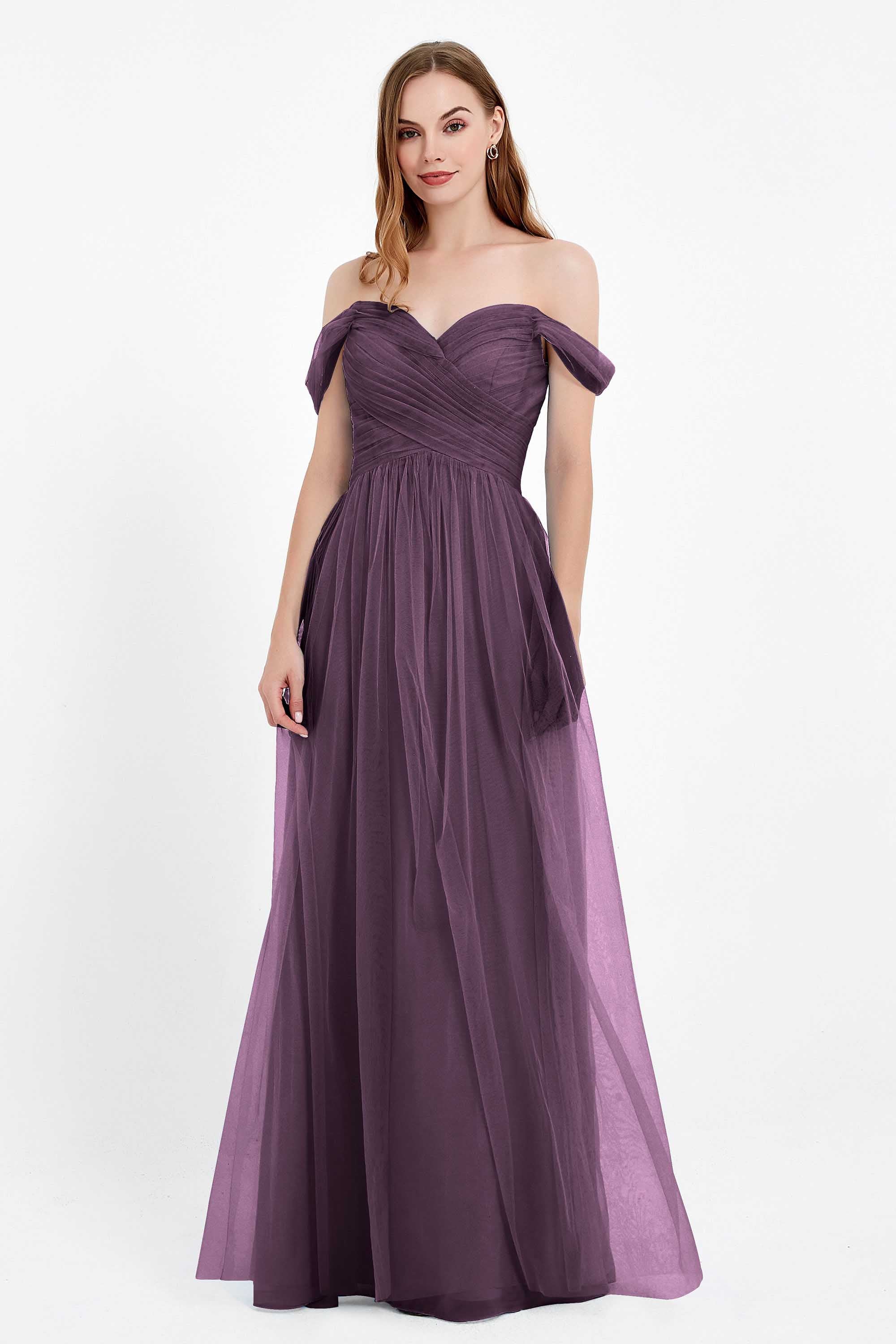 Dancing Night bridal party bridesmaid dress off the shoulder formal evening prom dresses